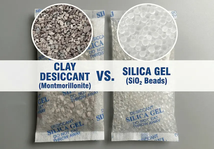 clay desiccant vs. silica gel