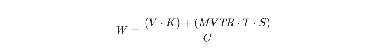the basic sizing formula to calculate the desiccant needs